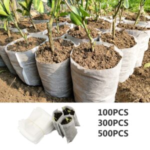 100/300/500pcs Plant Nursery Pot Seedling-Raising Bag