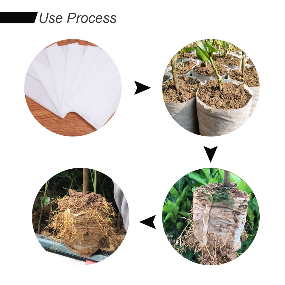 100/300/500pcs Plant Nursery Pot Seedling-Raising Bag - Image 2