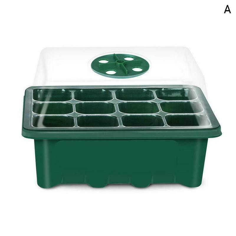 12 Holes Plastic Nursery Pots Planting Seed Box Garden - Image 2