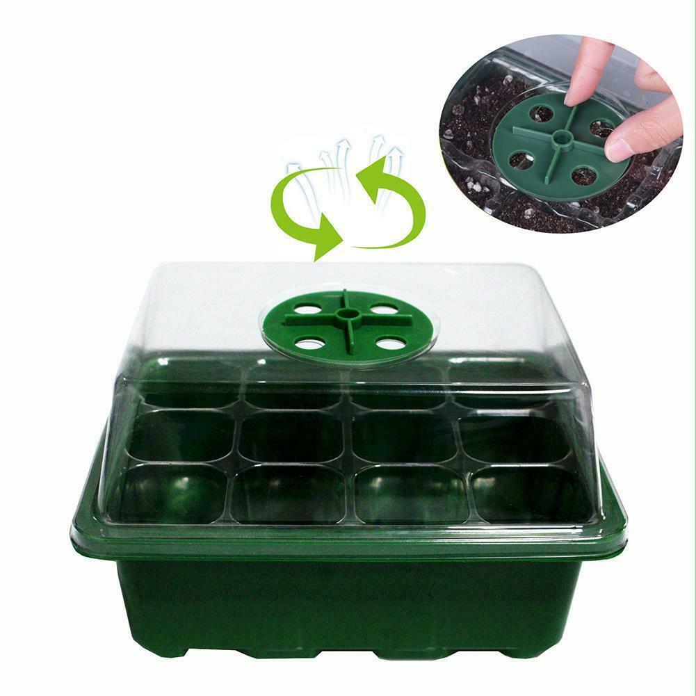 12 Holes Plastic Nursery Pots Planting Seed Box Garden - Image 3