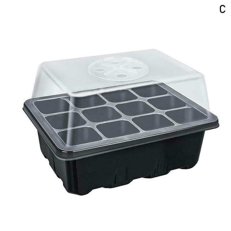 12 Holes Plastic Nursery Pots Planting Seed Box Garden - Image 4