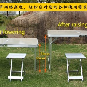 Alternative view of Camping Table Portable Folding Table with4 Chairs