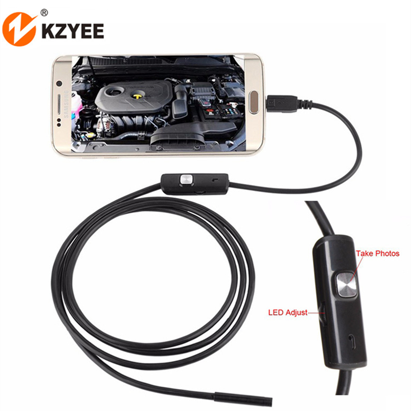 7mm Micro USB Mini Endoscope Camera 1m 1.5m 2m Soft Cable IP67 Waterproof Borescope Inspection Camera for Android Smartphone PC