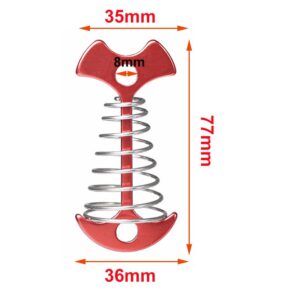 Alternative view of 10Pcs Tent Pegs Rope Buckle Adjustable Plank Floor Spring Fishbone Anchor Awning Deck Stakes Fixed Nails Camping Tent Hooks