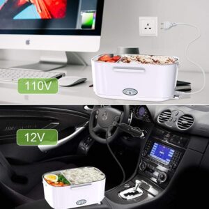 12V 110V 220V Portable Electric Heating Lunch Box Home Car Truck Office Rice Box Food Warmer Heater Rice Container Lunchbox