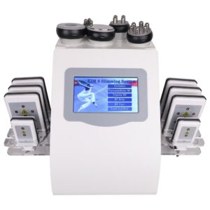 6 In 1 40K Ultrasonic Cavitation Vacuum Radio Frequency Laser 8 Pads Lipo Laser Slimming Machine for Home Use