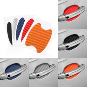 4X 3D Car Door Sticker Carbon Fiber Scratches Resistant Cover Auto Handle Protection Film Exterior Styling Accessories styling