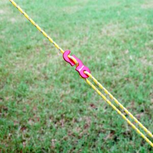 Alternative view of 4x4m Reflective Wind Rope 3mm With Aluminum Alloy 3 Holes Buckle Adjuster Windproof Noose Tent Accessories