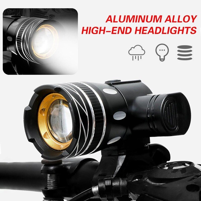 Z30 15000LM T6 LED Light Bike/Bicycle/Light Set USB Rechargeable Headlight/Flashlight Waterproof Zoomable Cycling Lamp for Bike - Image 3