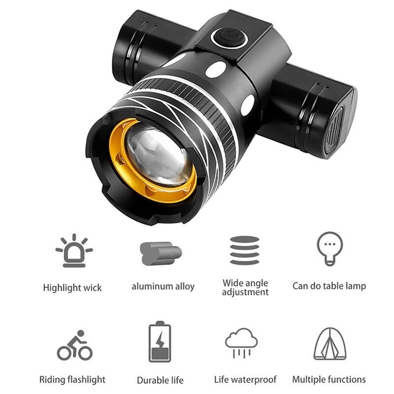 Z30 15000LM T6 LED Light Bike/Bicycle/Light Set USB Rechargeable Headlight/Flashlight Waterproof Zoomable Cycling Lamp for Bike - Image 4